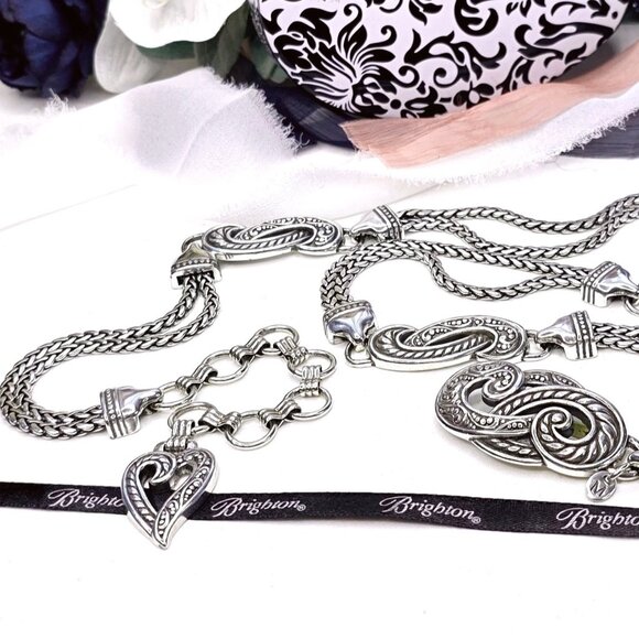 Brighton VTG Bali Hai Medium Belt Silver-plated - Picture 2 of 11